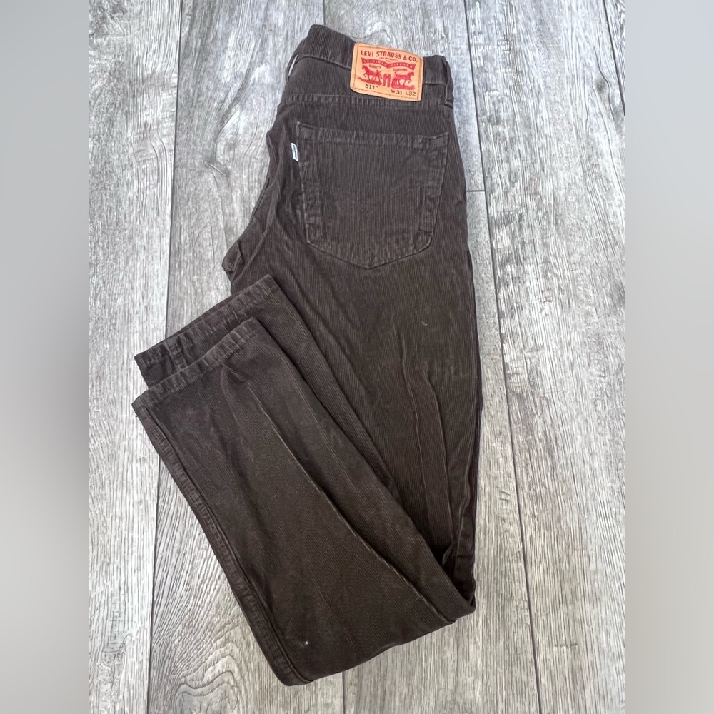 Levi's 511 Slim fit Men's Dark Brown Corduroy Jeans